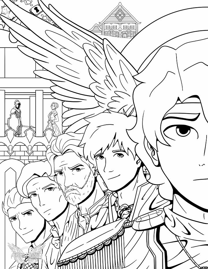 Alux Rising Poster Line Art - Digital Download product image (1)