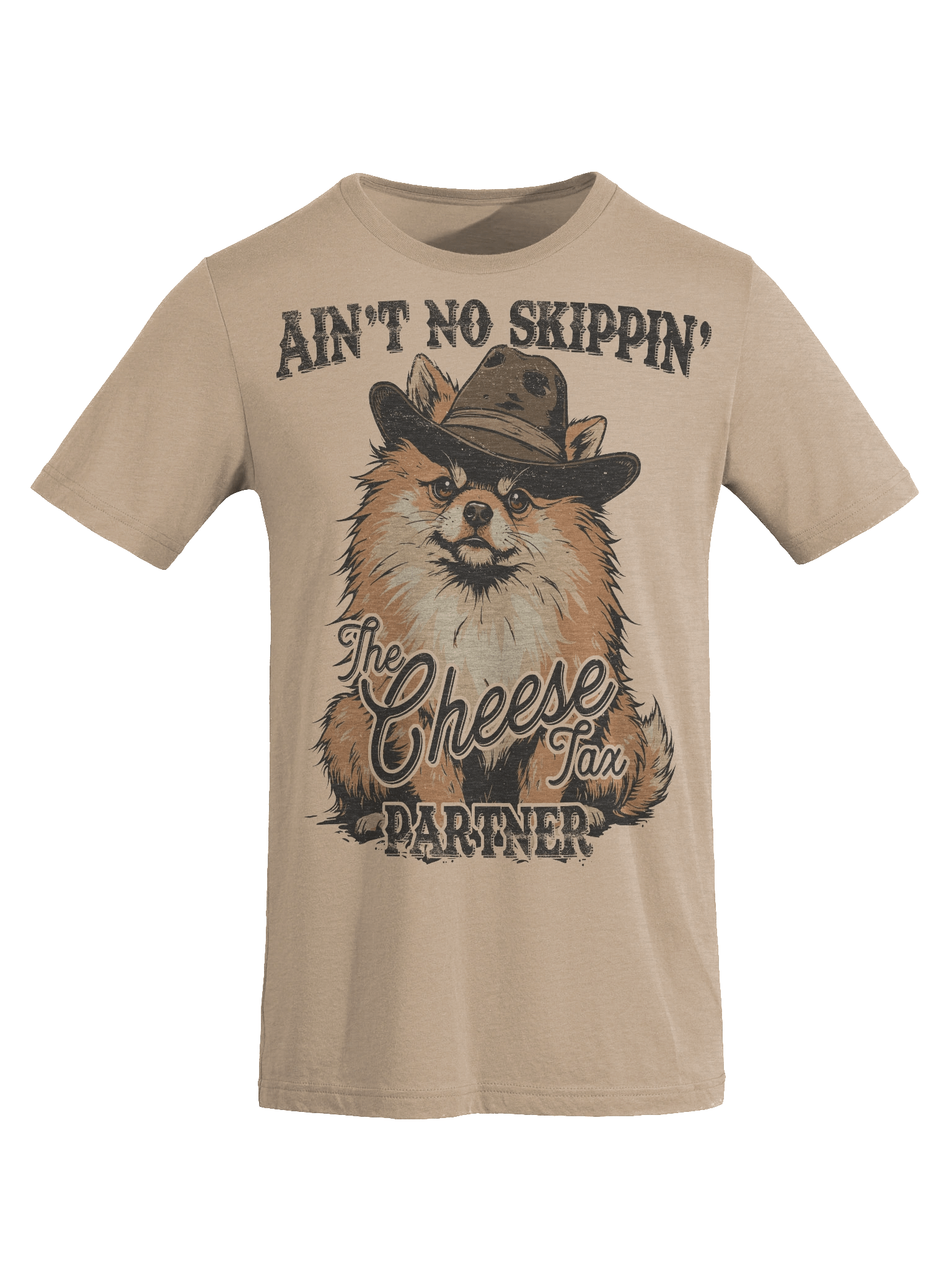 Funny Cheese Tax Sheriff Pomeranian Triblend T-shirt product image (4)