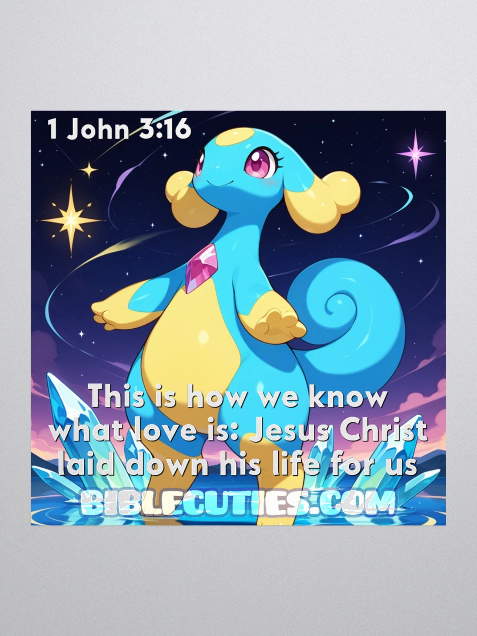 Bible Cuties Florence - This is how we know what love is: Jesus Christ laid down his life for us Sticker product image (2)