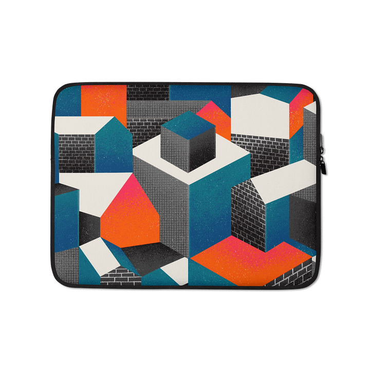 Blue/Orange Geometric Laptop Sleeve product image (1)