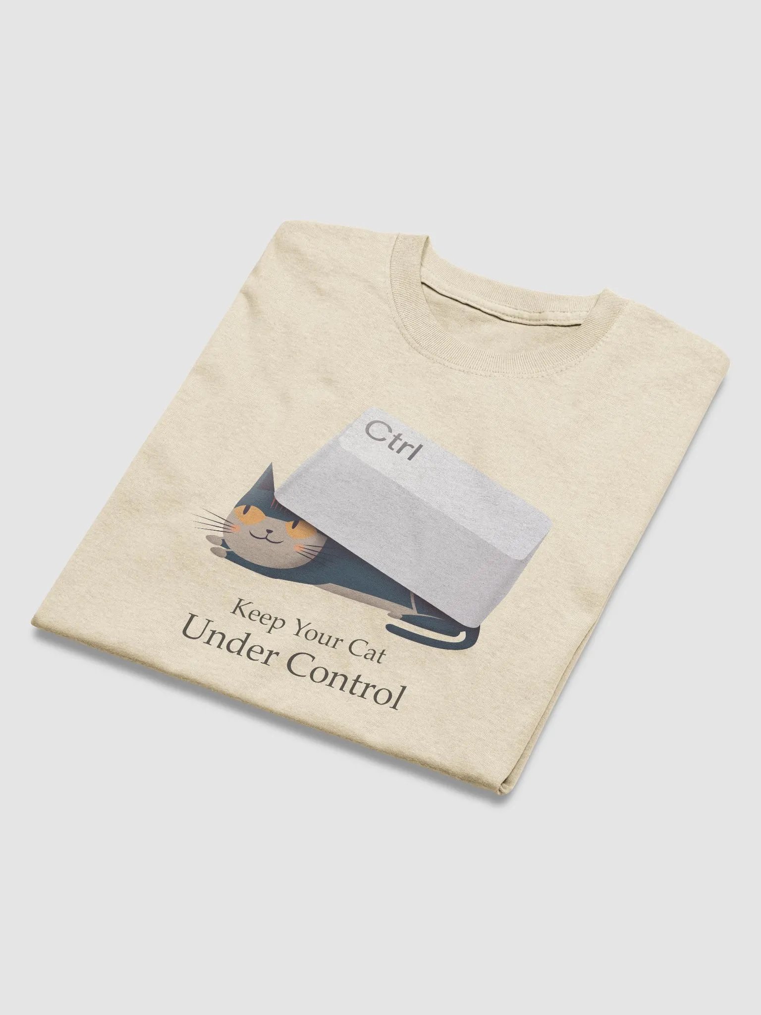 Keep Your Cat Under Control Heavyweight Unisex T-Shirt product image (2)