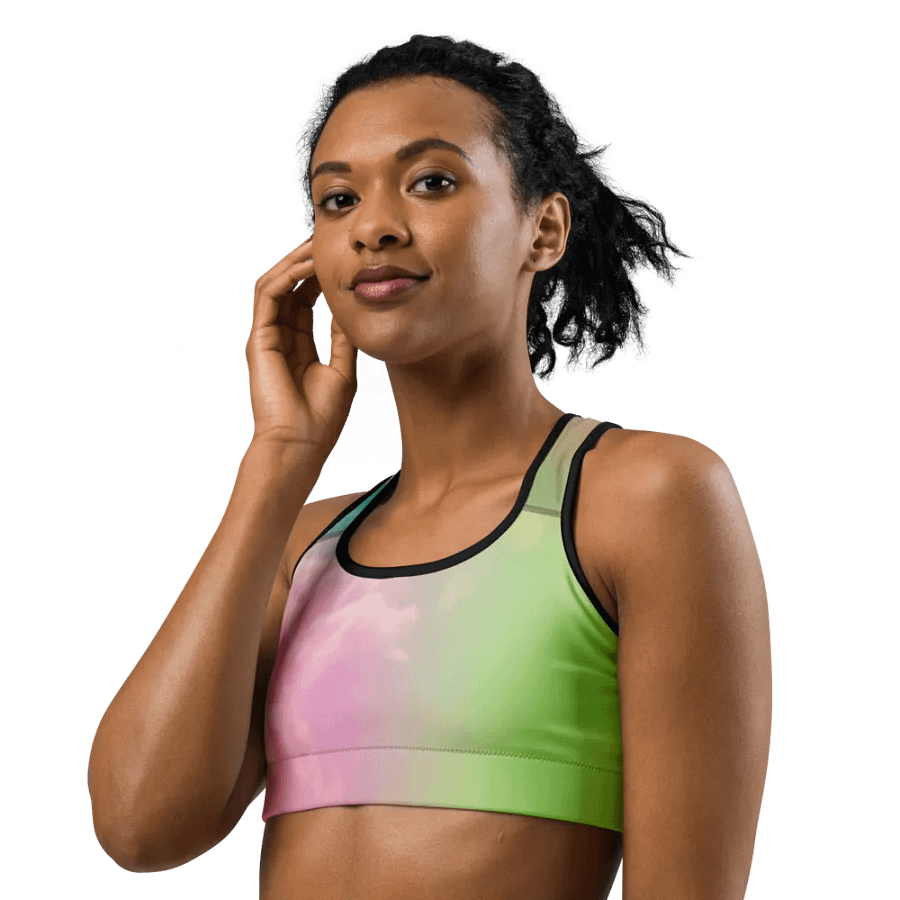 Blur cloud rainbow Design Sports Bra - V11 product image (7)