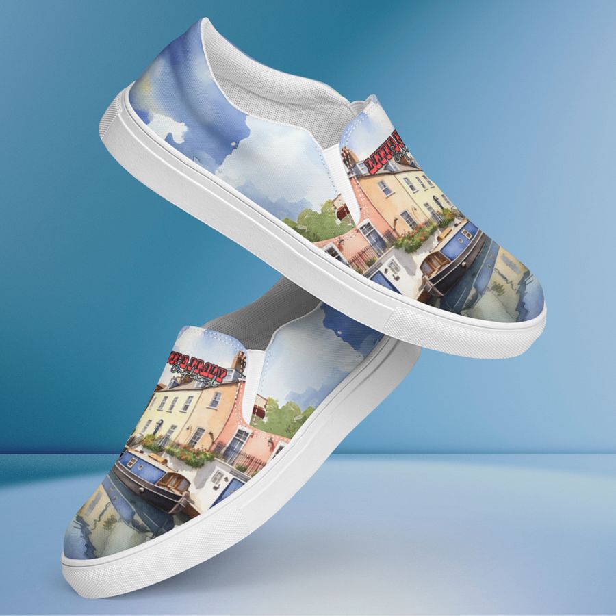 Little Italy - England - All Over Print - Watercolor - Slip On Canvas Shoes product image (6)