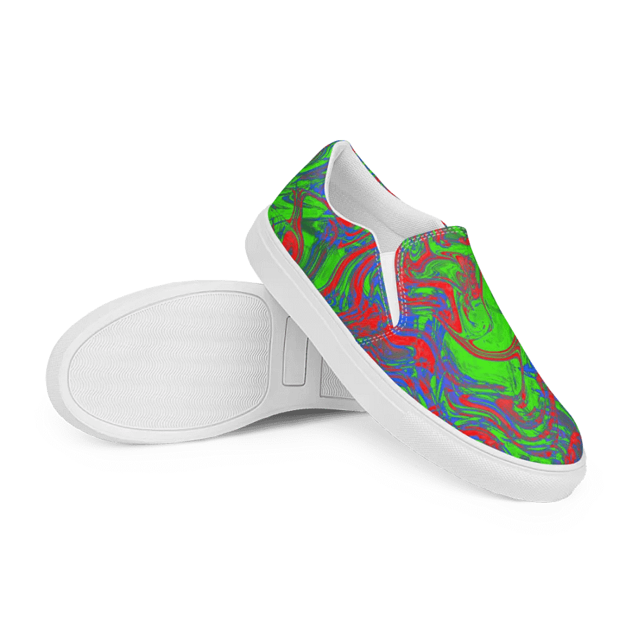Chaos Wave Men's Slip-On Canvas Shoes product image (12)