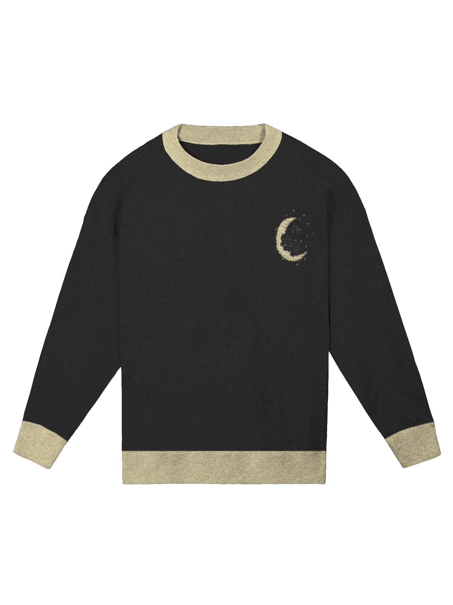 Sleepy Moon Knitted Crewneck Sweater Relaxed Fit product image (1)