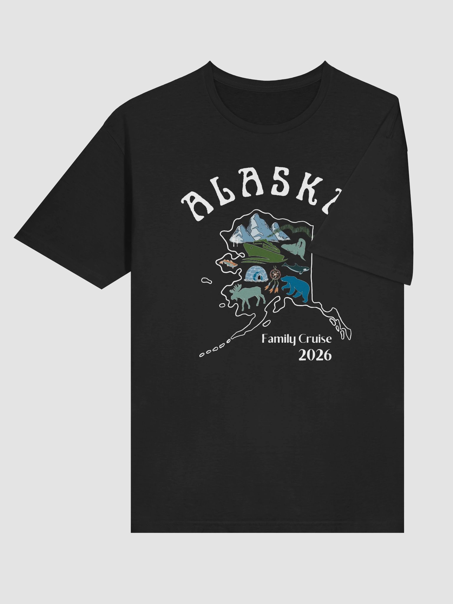 Alaska Cruise Family Adult Matching Dark Shirts product image (7)