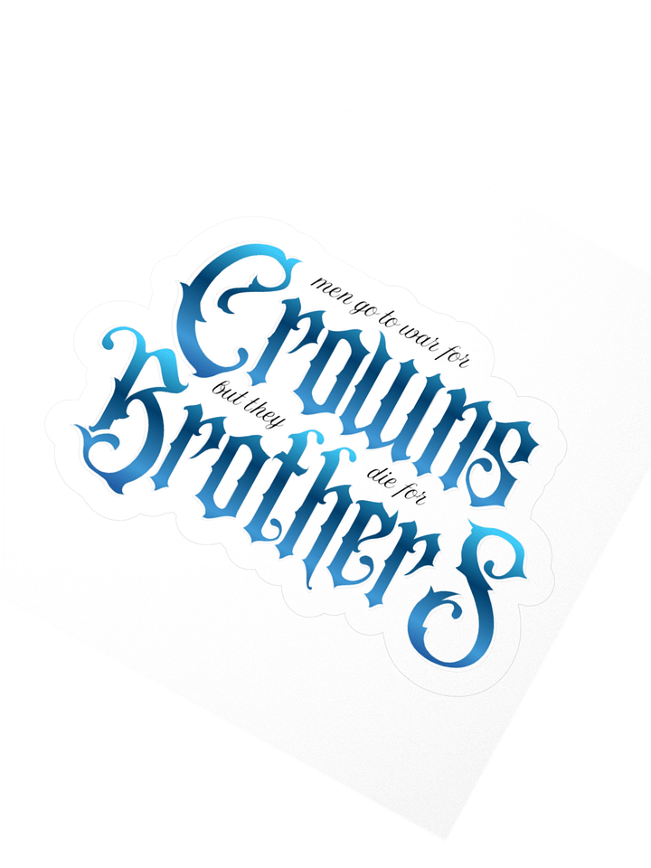 Crowns and Brothers Kiss Cut Sticker product image (2)