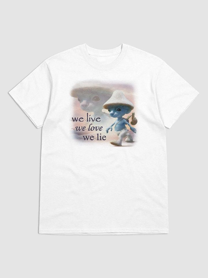 we live we love we lie smurf T-shirt product image (1)