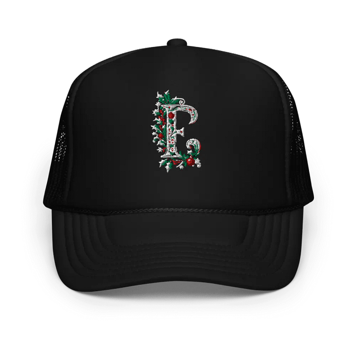 Christmas Monogram Letter F(2) Embroiered Trucker Hat product image (1)