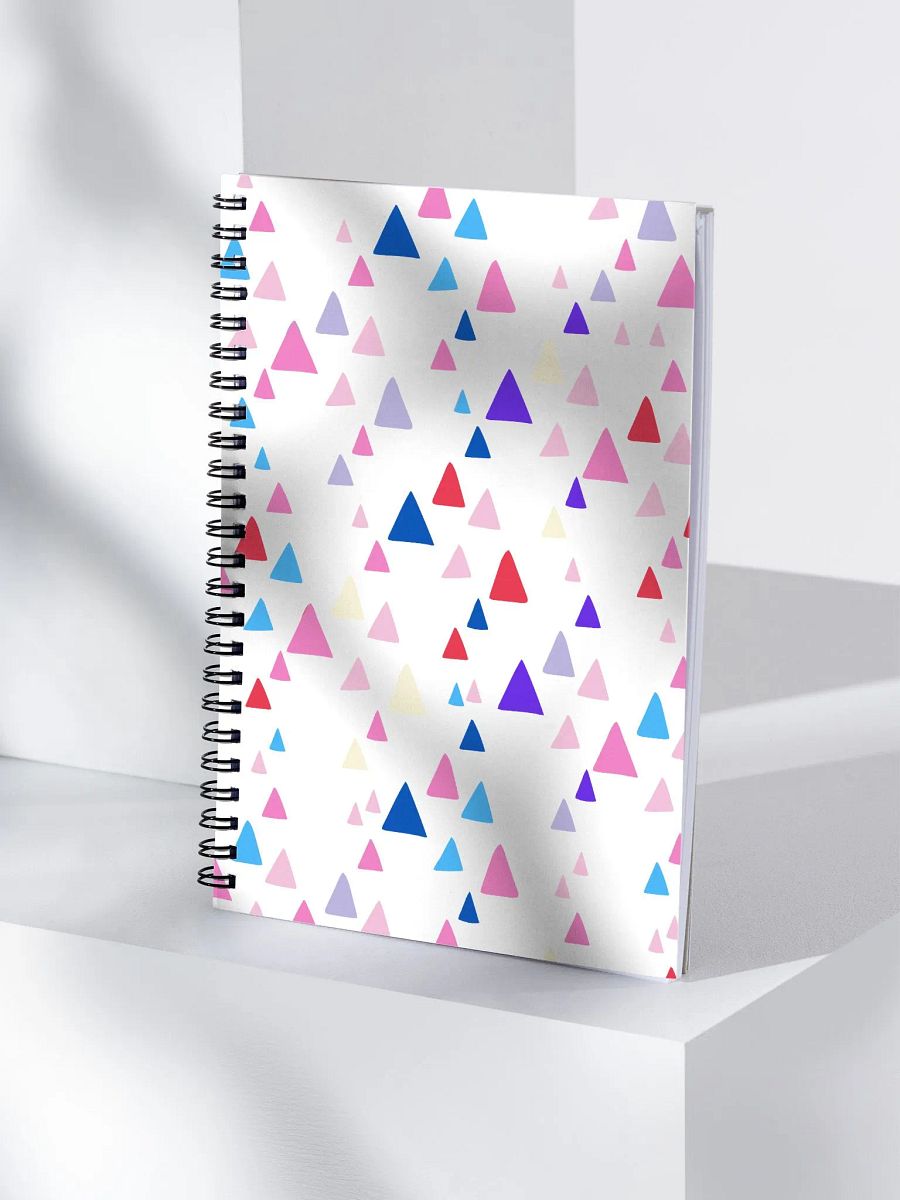 Multicolor Abstract Triangles Spiral Notebook product image (1)