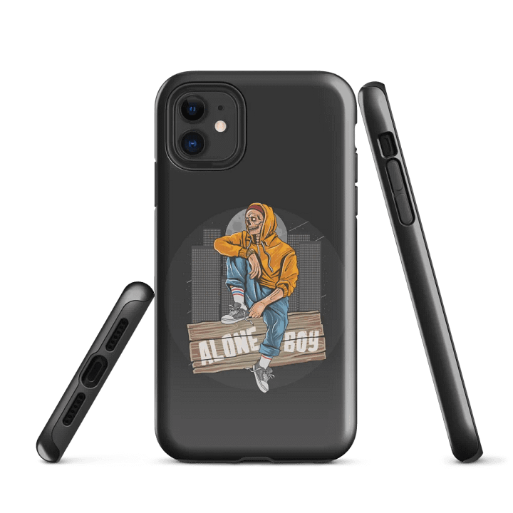 Alone Boy Skeleton iPhone® Tough Case: Edgy Protection with a Bold Design product image (1)