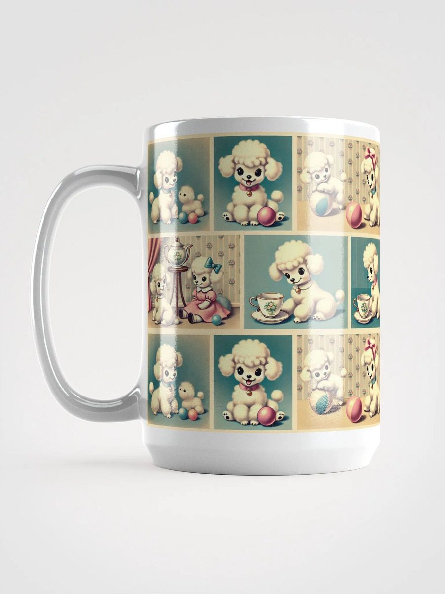 Retro Poodle Puppy Glossy White Mug product image (6)