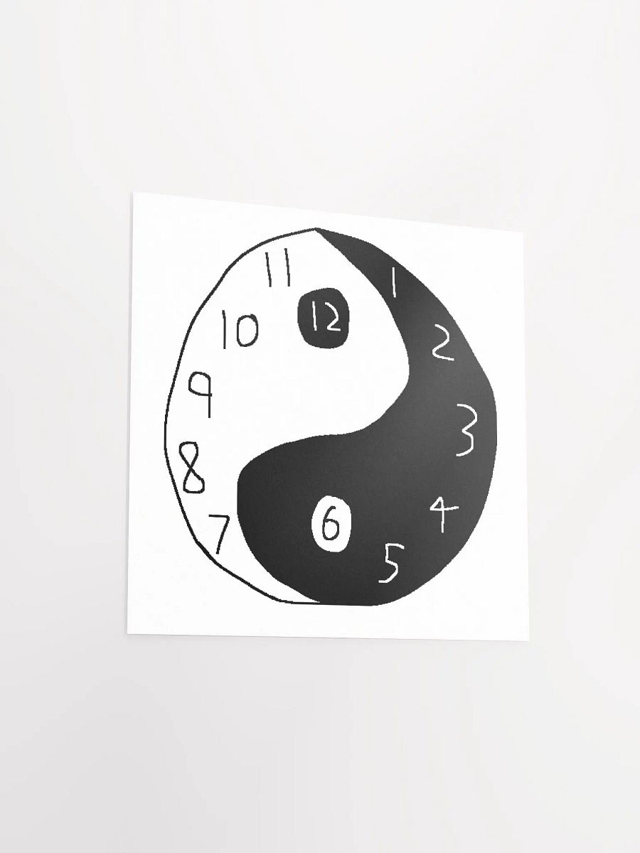 Taijitu (Yin-Yang) Clock Poster product image (3)