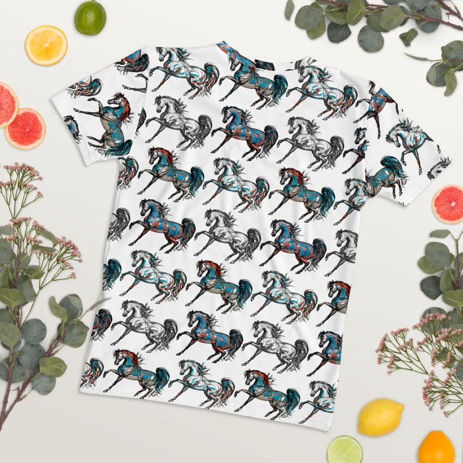 Prancing White Arabian Lady's Short Sleeve Tee product image (12)