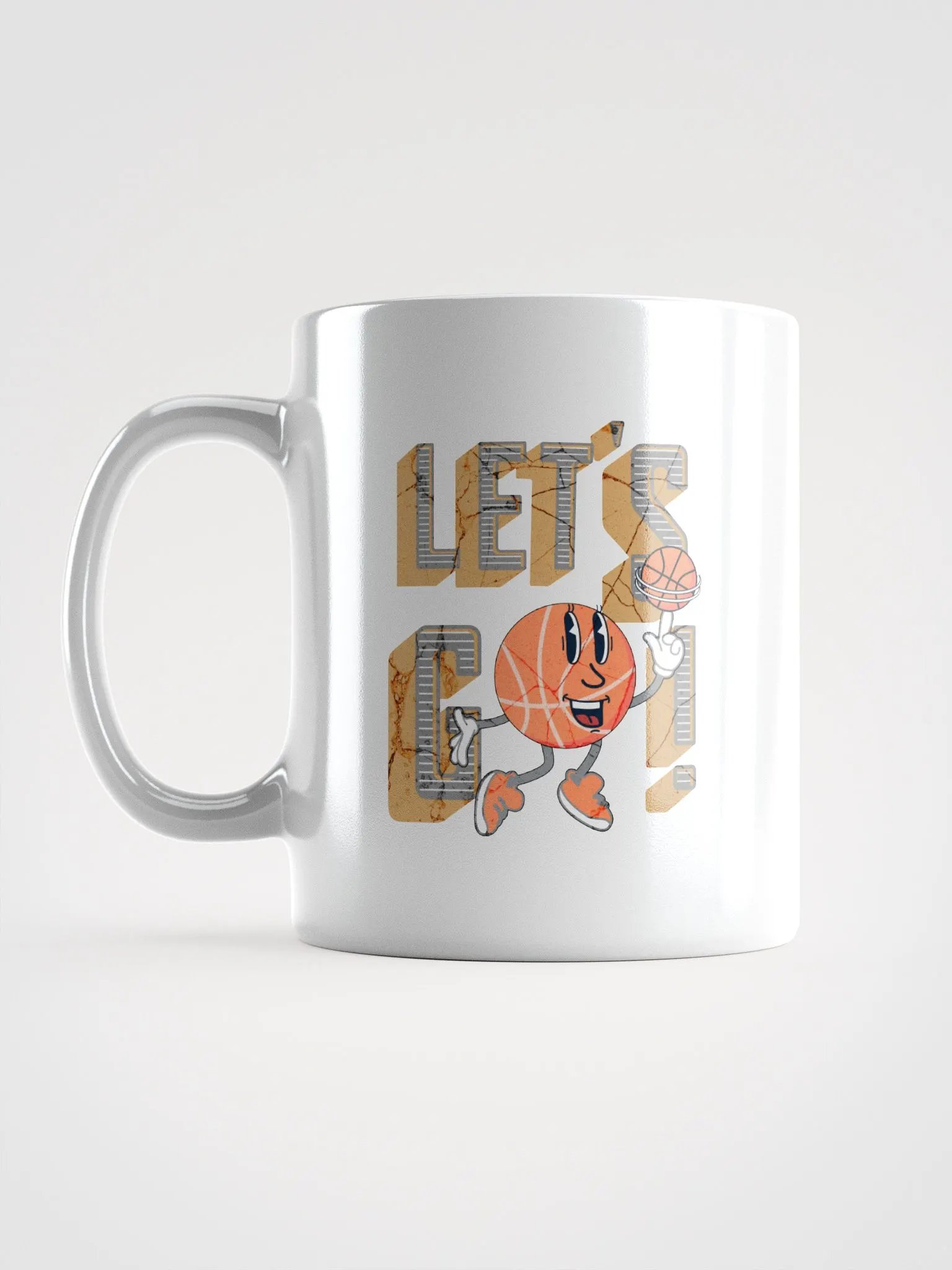 Lets Go Basketball Mascot Spinning Cartoon Mug product image (1)