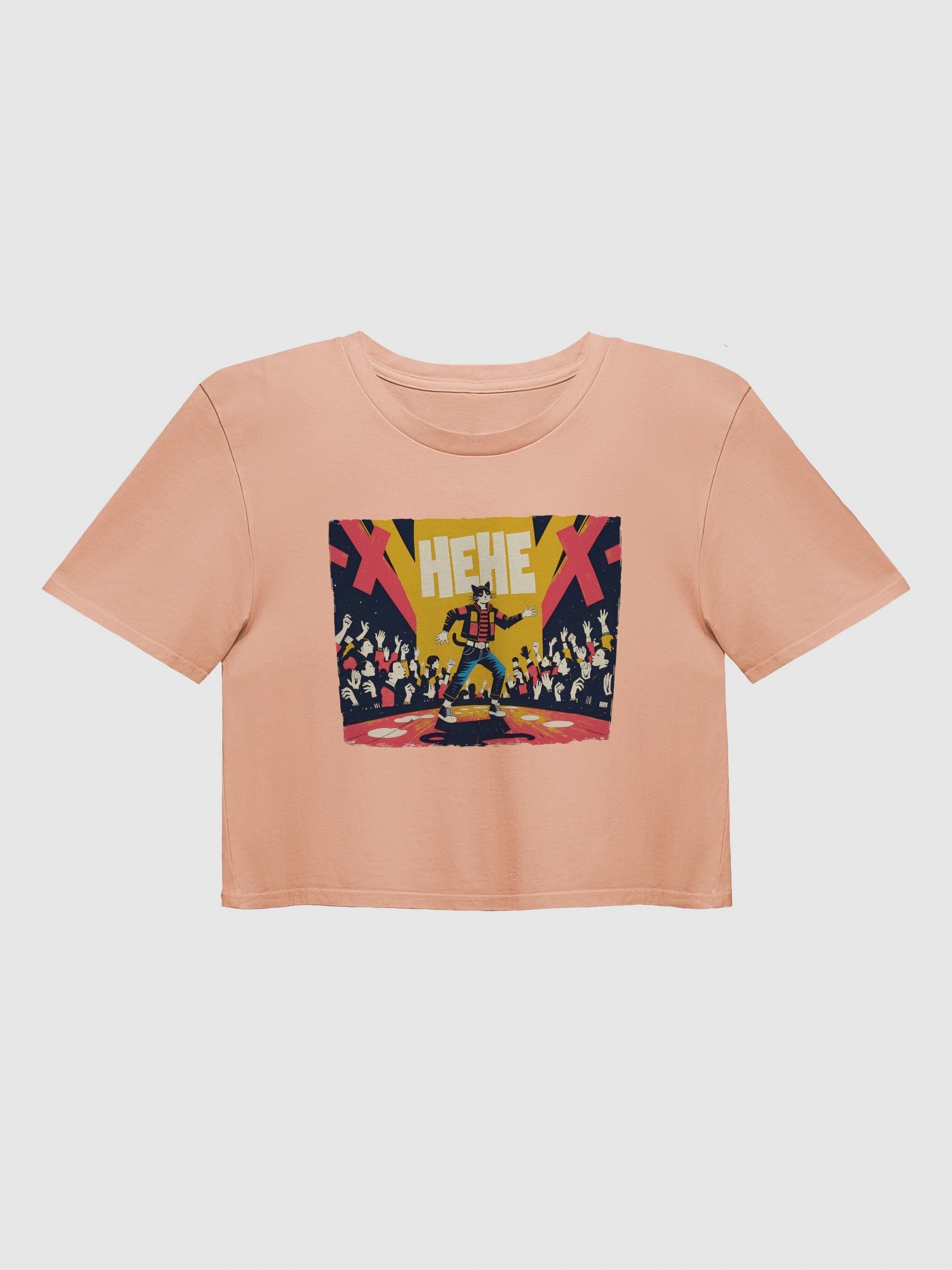 Cat Rockstar | 'X HEHE X' | Women's Premium Crop Top product image (1)