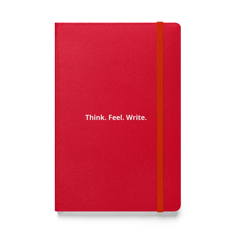 Think. Feel. Write. notebook - Red Edition