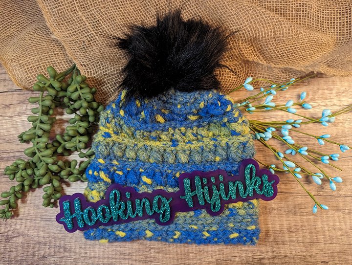 Macy Beanie - Blue & Green Speckled product image (1)