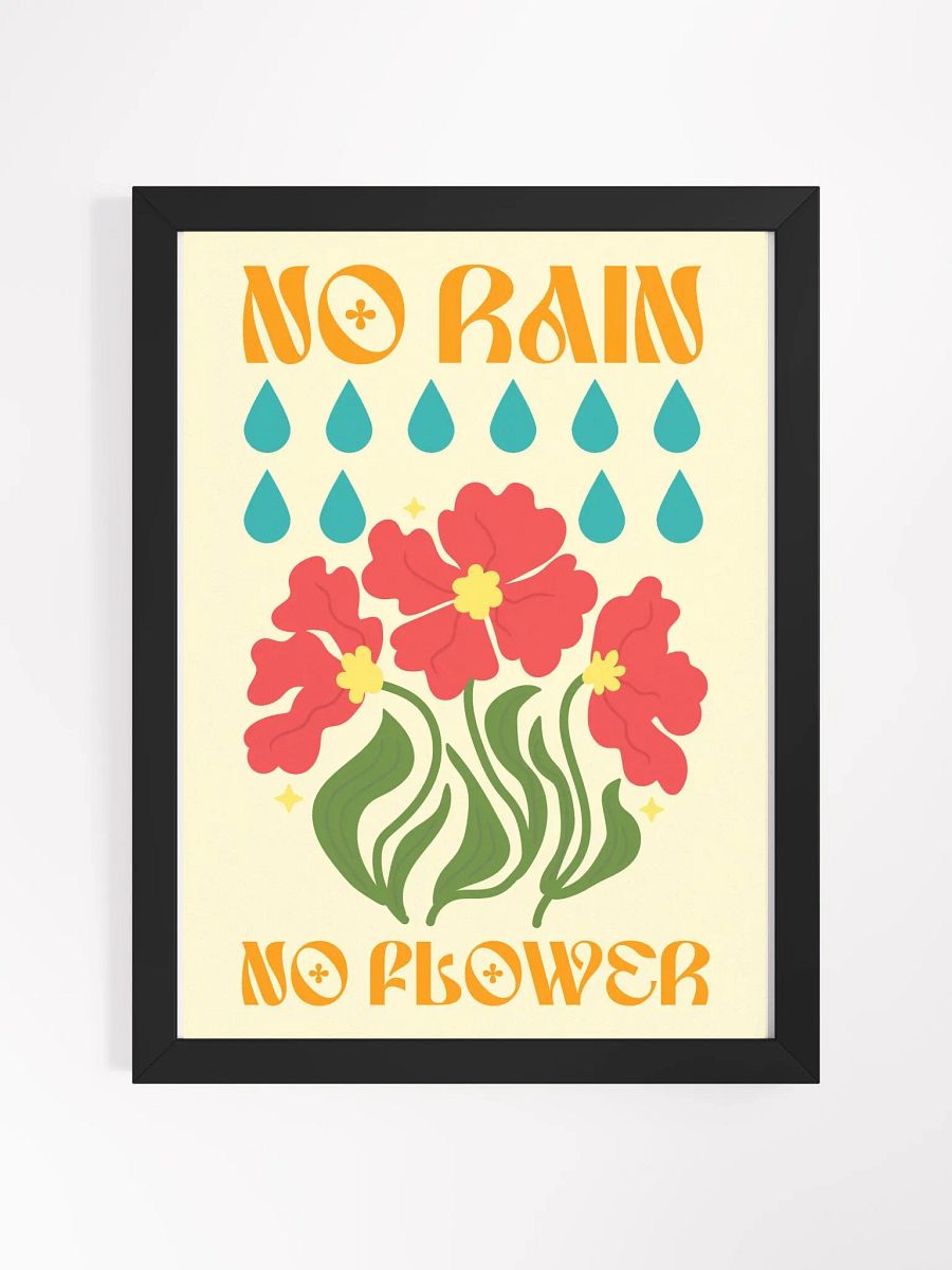 The "No Rain No Flower" Wall Art product image (12)
