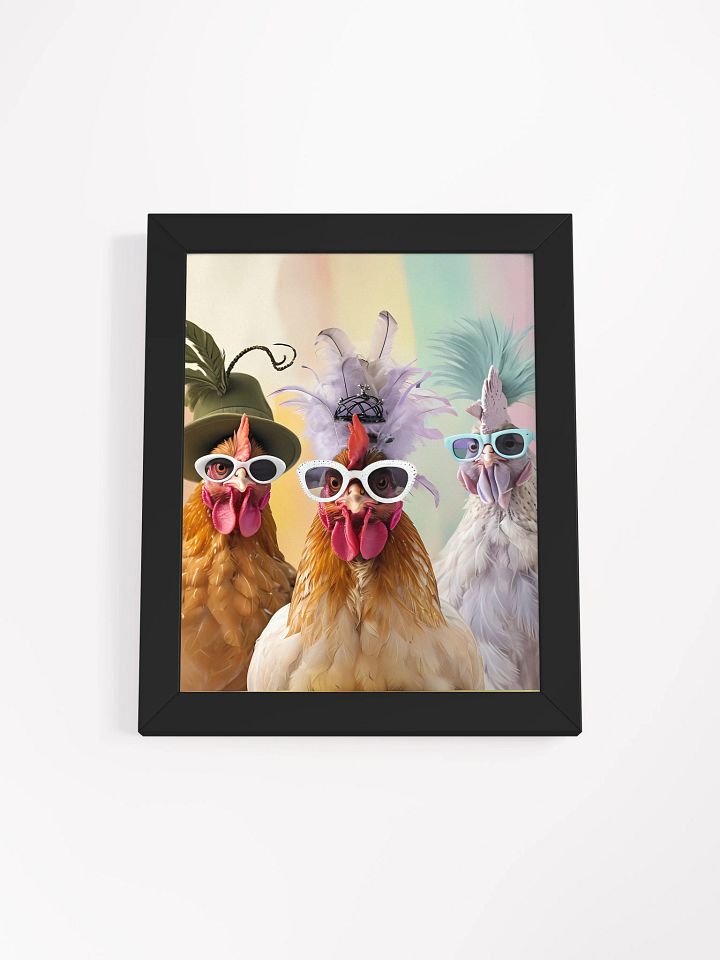 Chickens in Hats and Shades Framed Poster product image (2)
