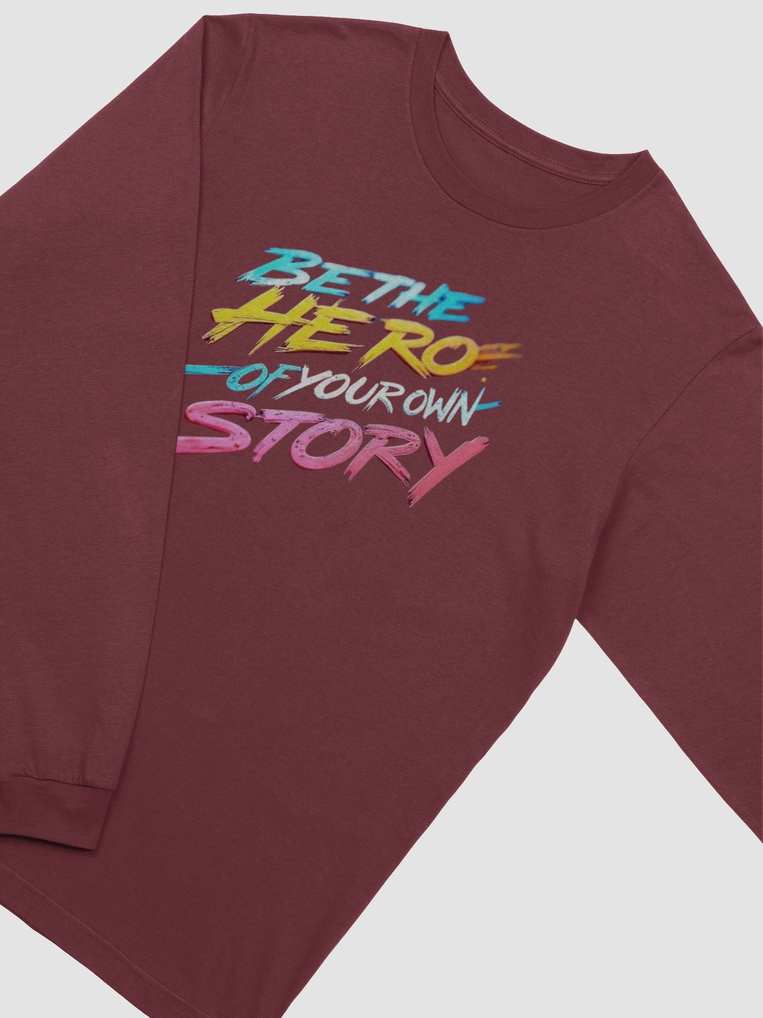 Heroic Brush-Stroke Long Sleeve T-Shirt product image (2)