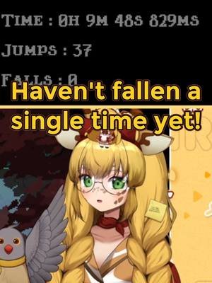 Jump King: The next attempt after save deletion #shorts #vtuber #vtuberclips #envtuber #laugh My crash out happened, and the next day I started a new save and... it went well enough! I made quite a bit of progress with no falls! Until I opened my mouth. Well, no falls was good while it lasted!