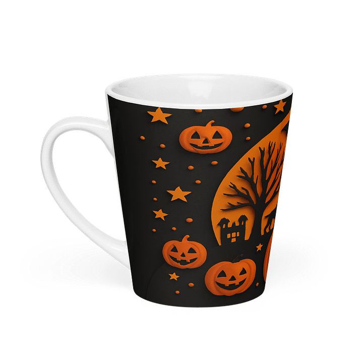 Haunted Sips & Pumpkin Grins – Audie’s Halloween Latte Mug product image (1)