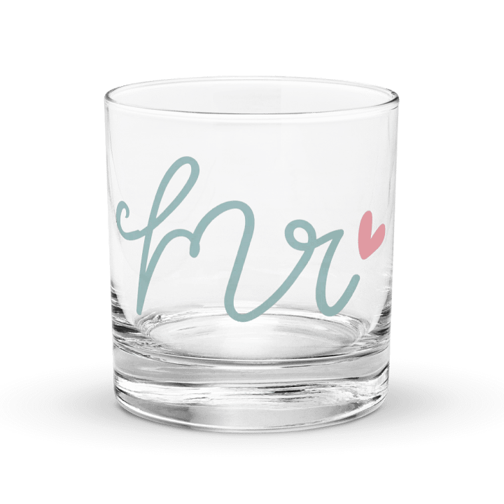 Love Script Rocks Glass product image (1)