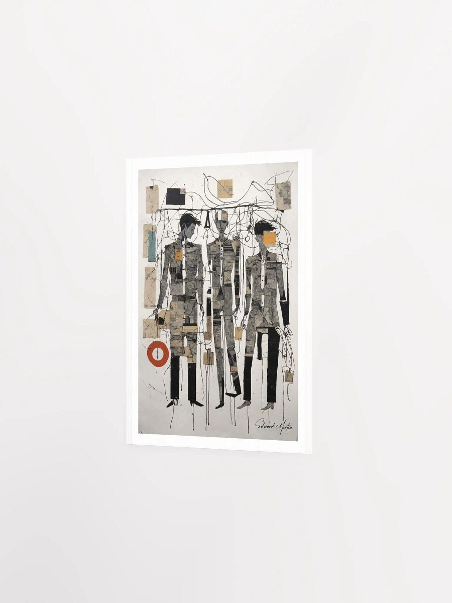 'l'homme no.04' by Edward Martin-Abstract Collage Trio Poster product image (3)