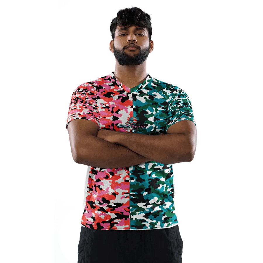 Logo Half and Half camo shirt (Blue/Pink) product image (8)