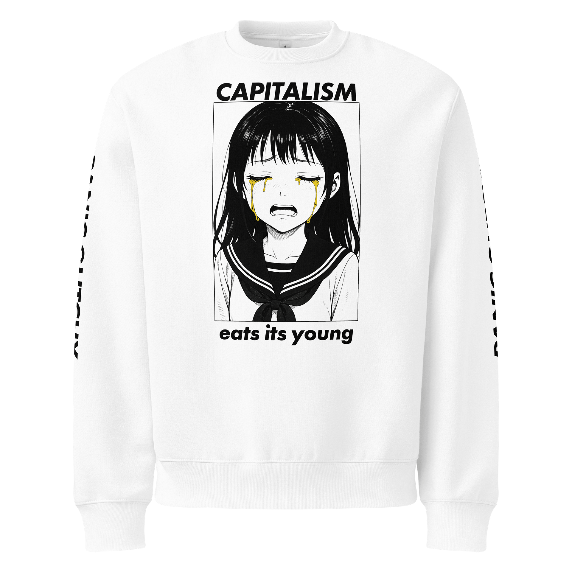 Capitalism Eats its Young Sad Girl Club Oversized Sweatshirt product image (9)