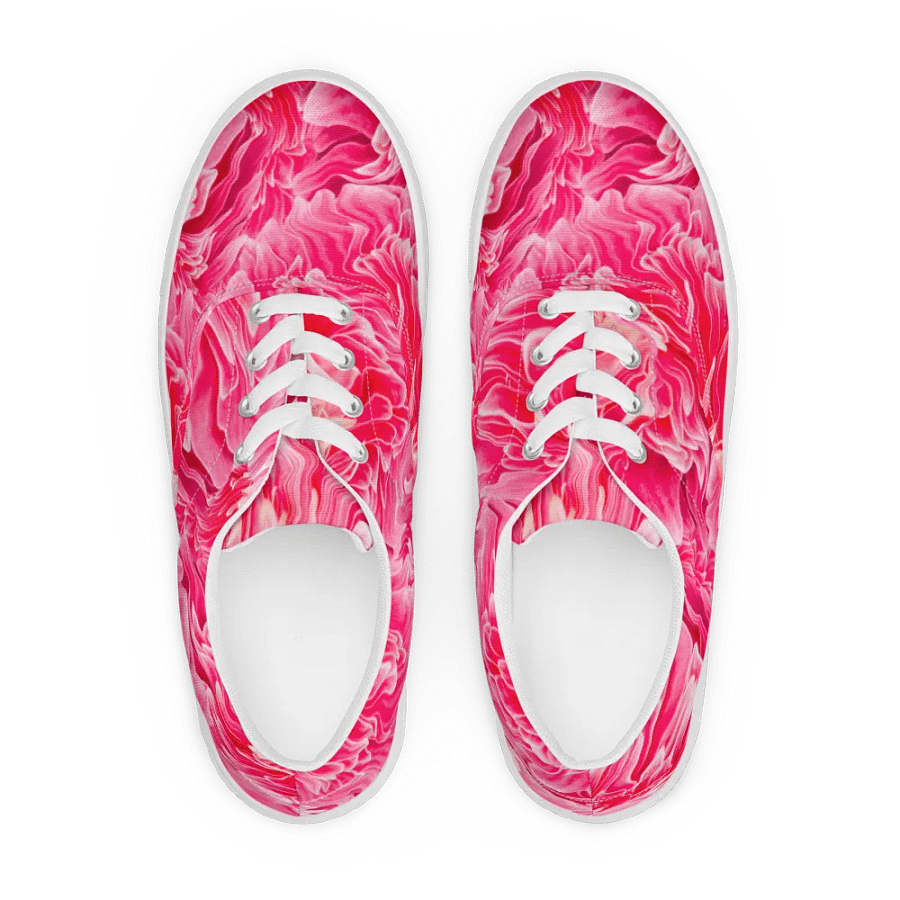 'Raspberry waves' Women's Lace-Up Canvas Shoes product image (3)