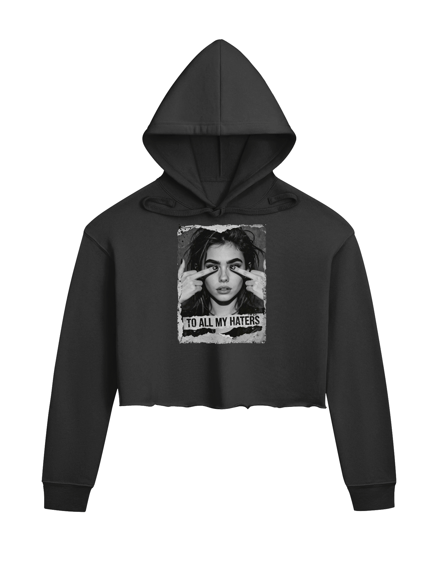 To all my hatters crop hoodie product image (1)