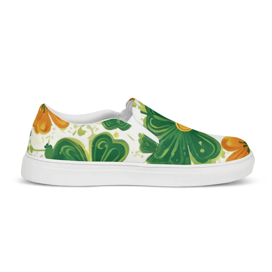 Whimsical Boho Spring Floral Slip On Canvas Shoes product image (5)