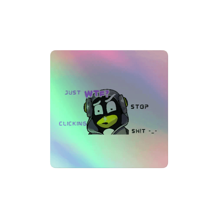 Coffee, not malware Holographic Sticker Sheet product image (2)