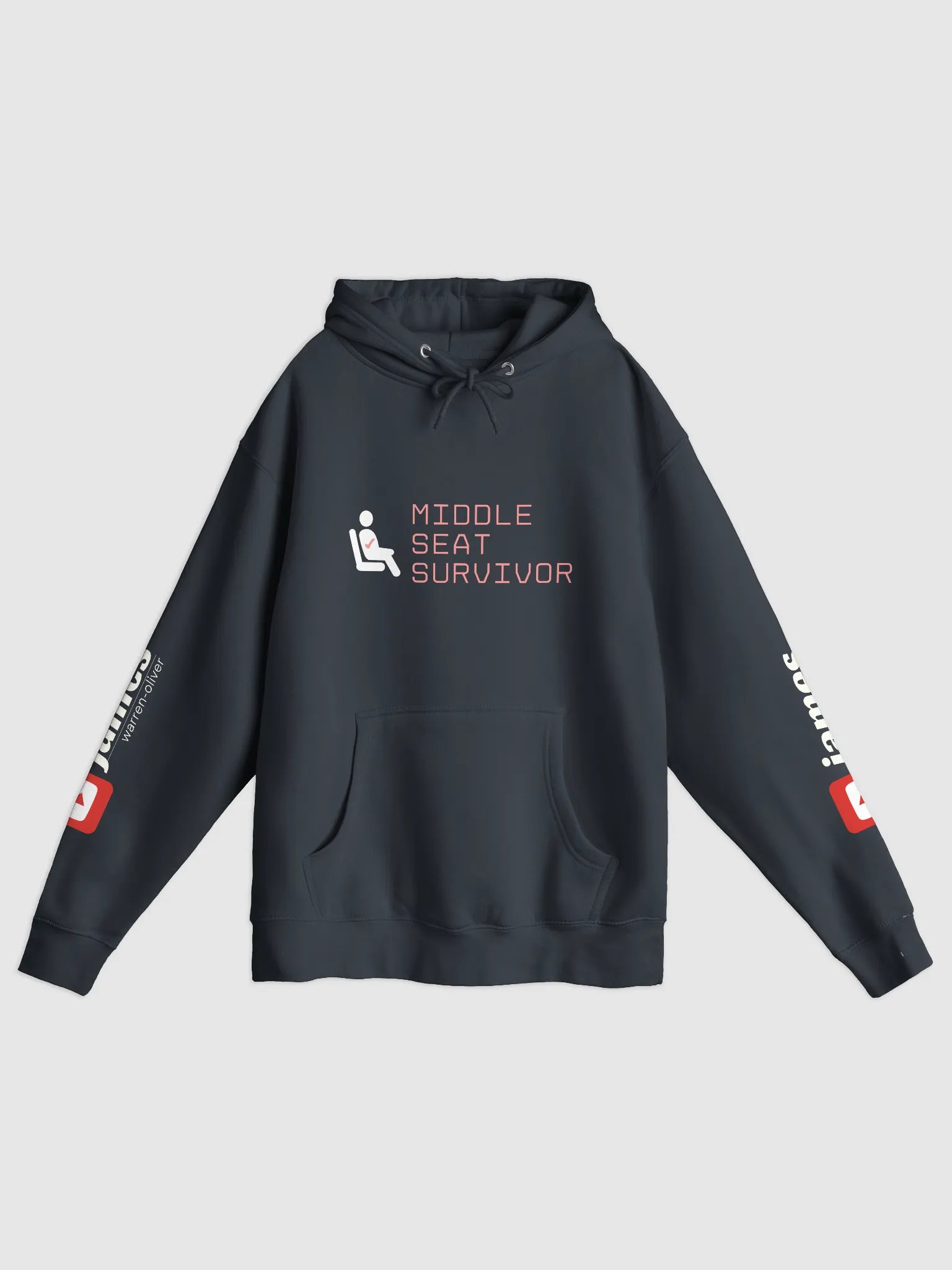 Ultra-Luxury Pullover Hoodie - ‘Middle Seat Survivor’ Design product image (1)
