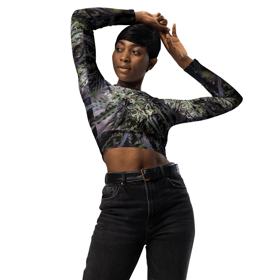 Royal Purple Cultivated Print All Over Long Sleeve Crop product image (3)