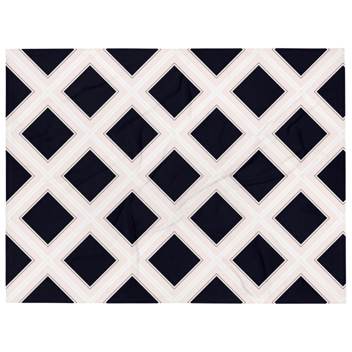 Black Diamonds Surrounded By White Throw Blanket product image (1)
