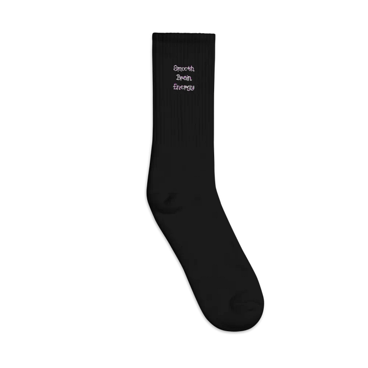 Smooth Brain Energy Embroidered Crew Socks product image (1)