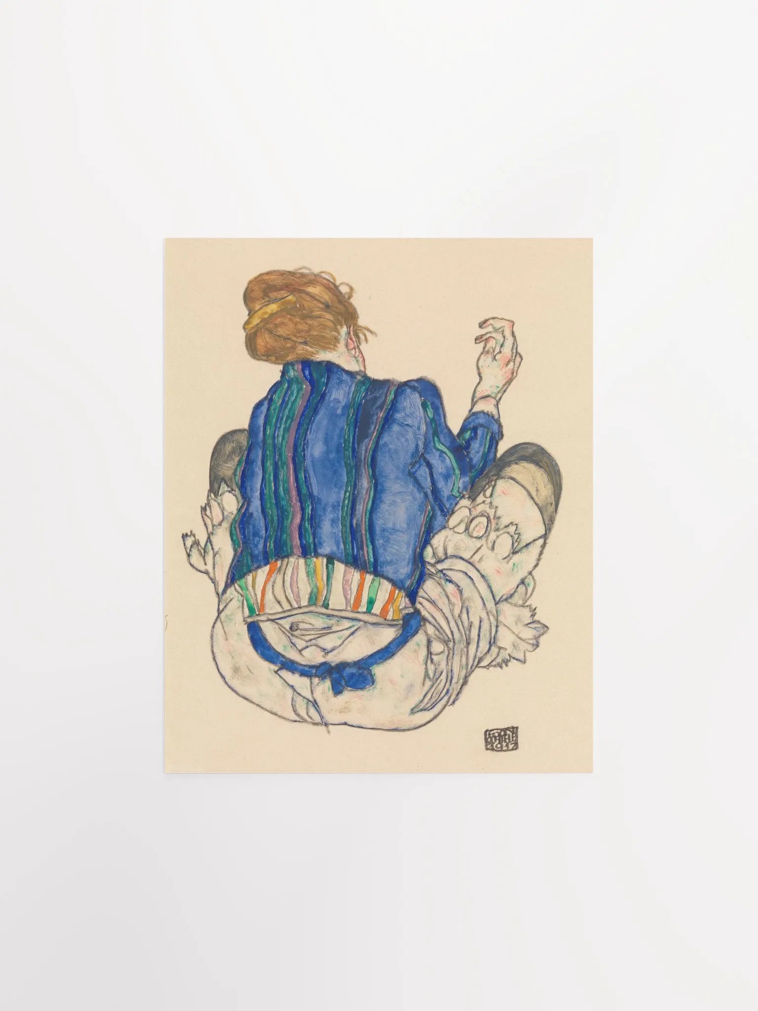 Seated Woman, Back View (1917) by Egon Schiele product image (22)