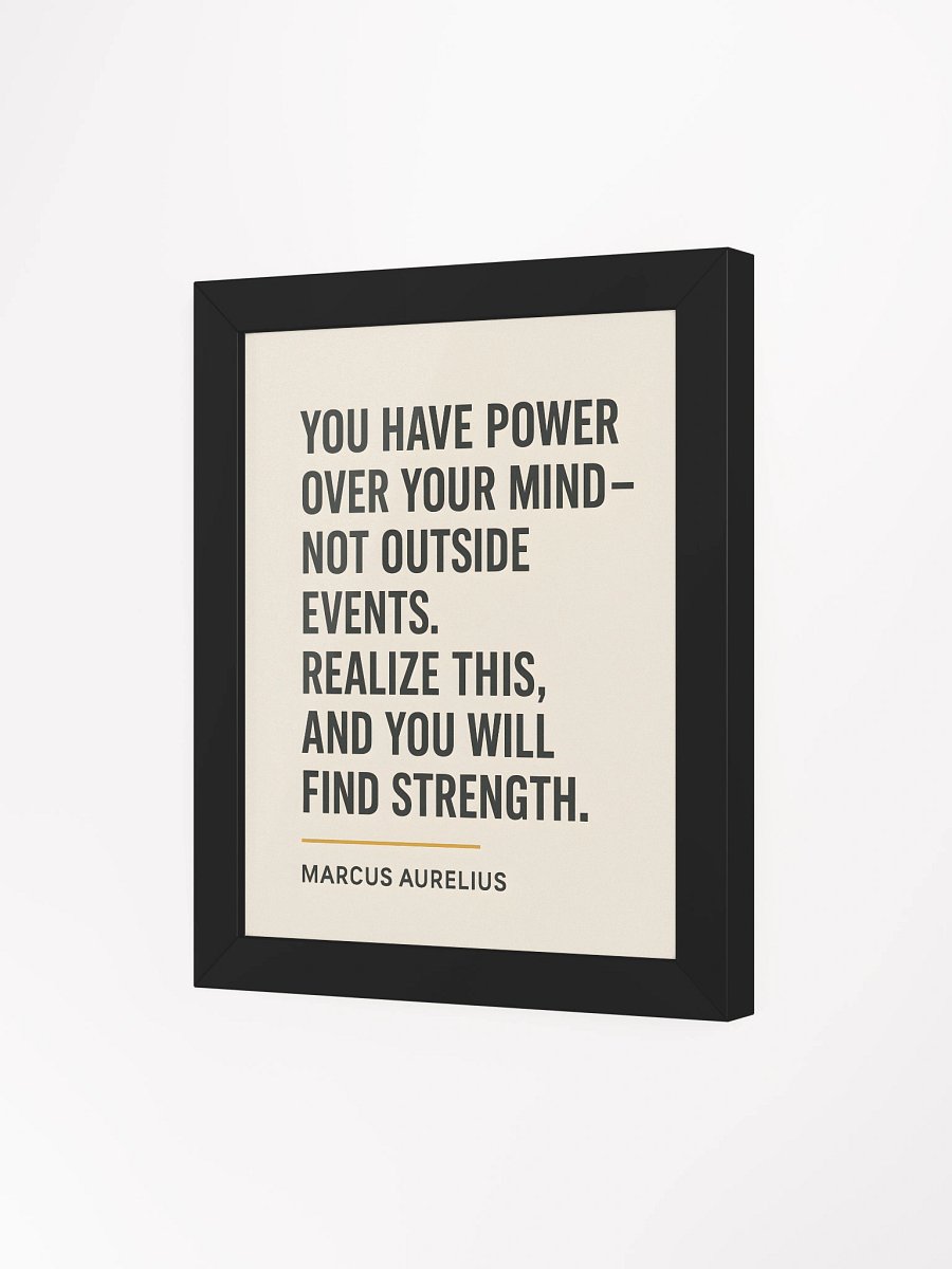 Póster estoico minimalista con sabiduría de Marco Aurelio, estilo premium product image (3)