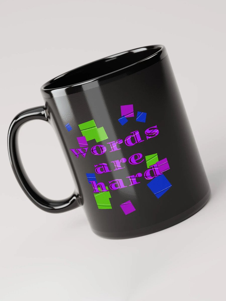 words are hard mug solid color product image (5)