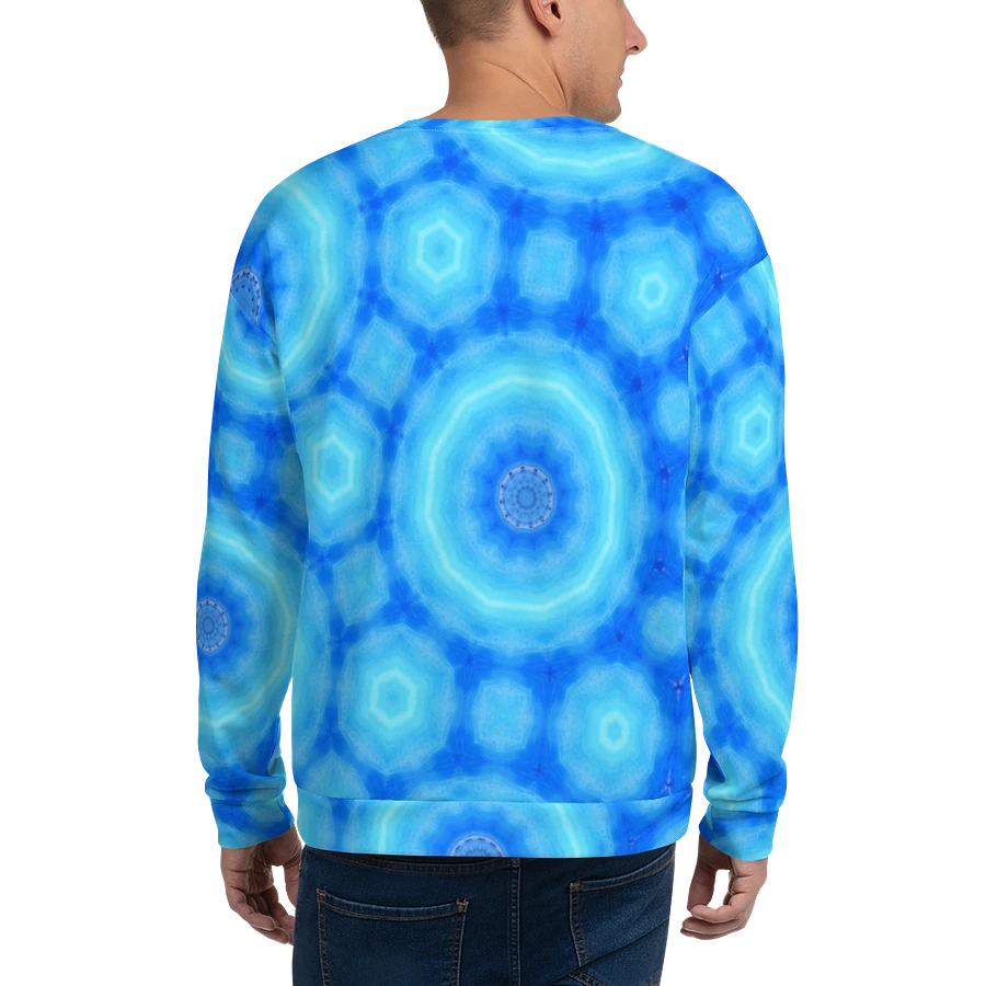 Abstract Circular Pattern in Blues Unisex Sweatshirt product image (10)