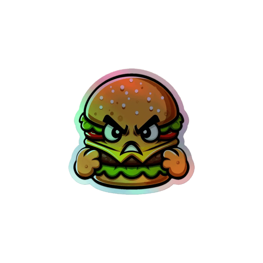 Angry Burger Holographic Sticker Sheet product image (1)