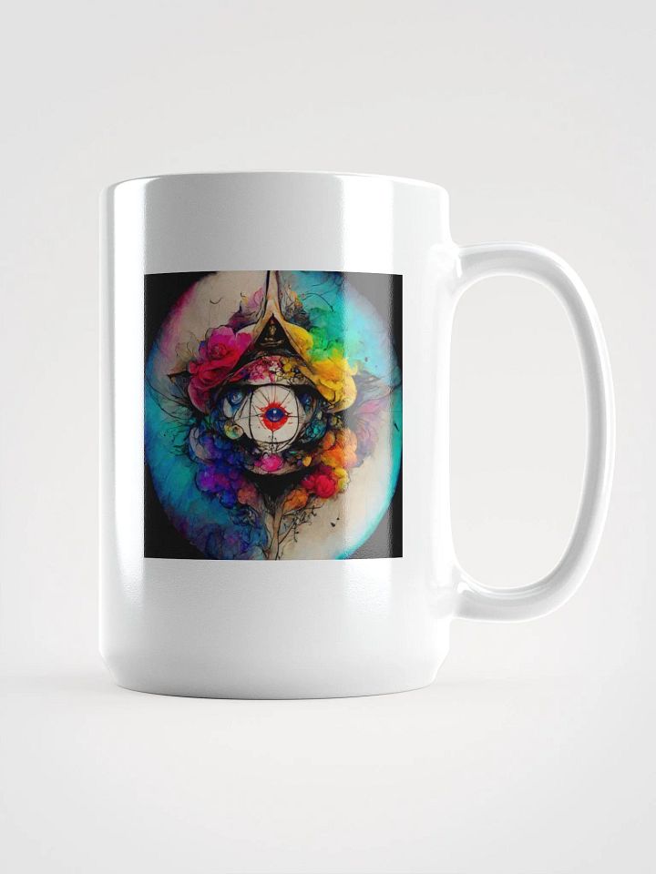 Vibrant Eye and Floral Abstract Mug product image (1)