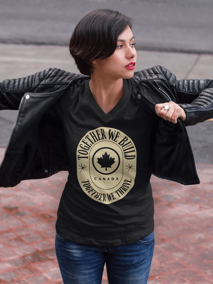 Maple Leaf Emblem Canada V-Neck Tee product image (13)
