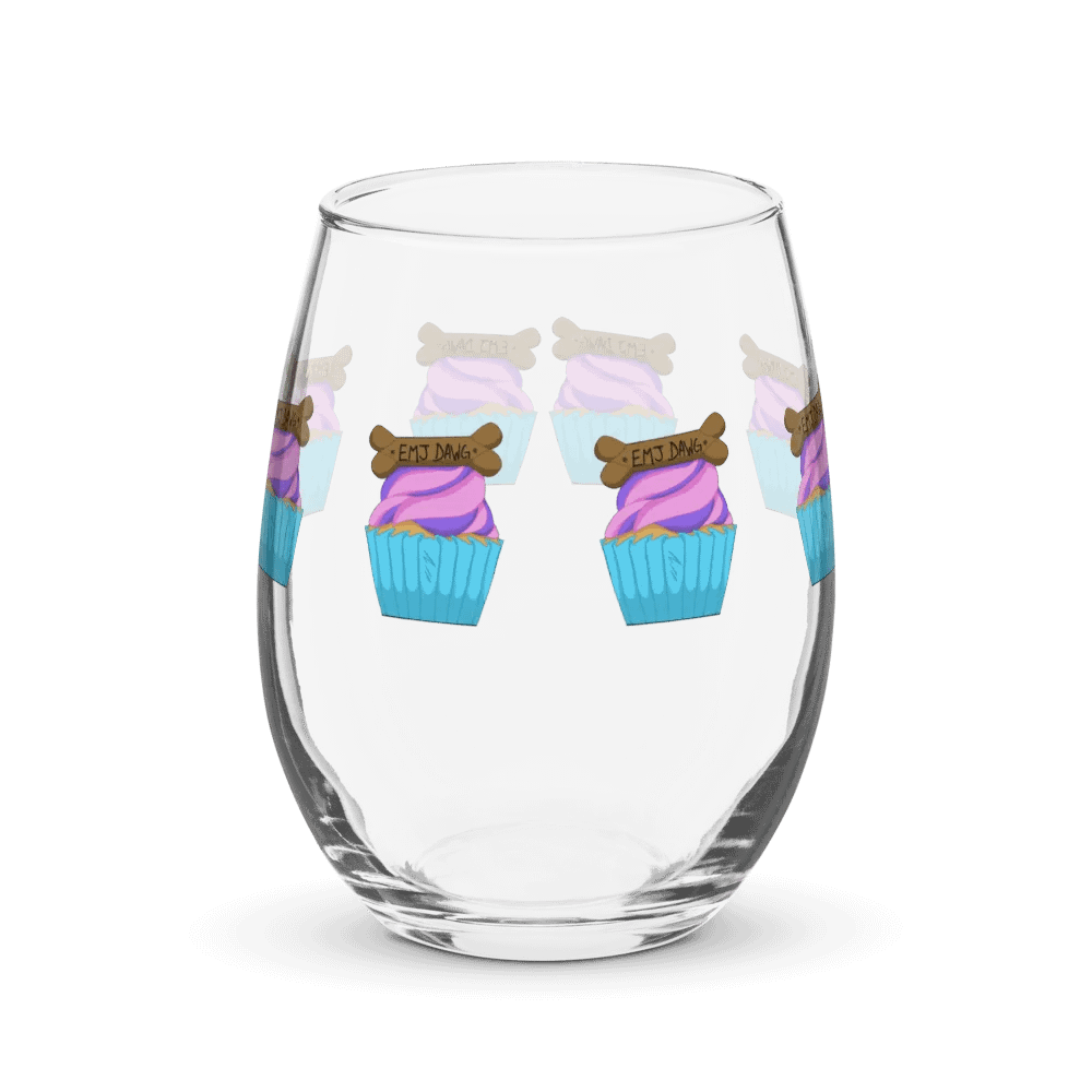 EmJDawg Cupcake Stemless Wine Glass product image (1)