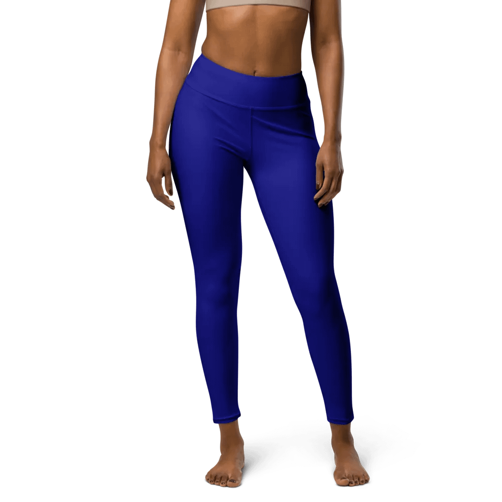 Plain Color Navy Blue Yoga Leggings product image (1)