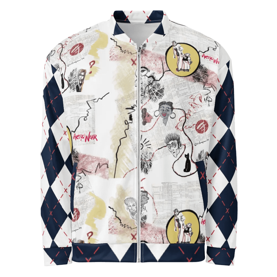 ArtToon #1 Unisex Bomber Zip Jacket/Argyle product image (1)