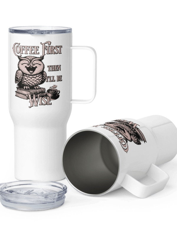 Coffee First Owl Travel Mug – Wise and Funny Gift Idea product image (5)
